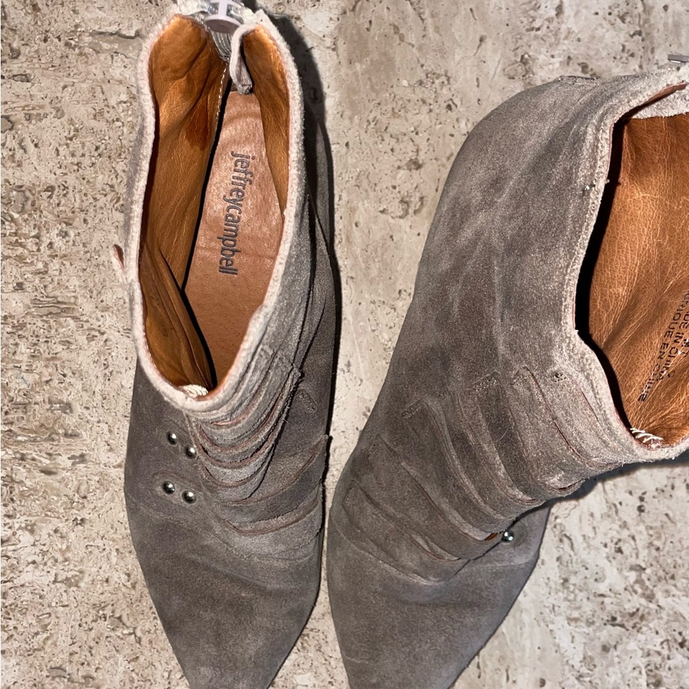 🍁50% Off Fall Sale JEFFREY CAMPBELL Serpico Real Suede Booties - Picture 6 of 7